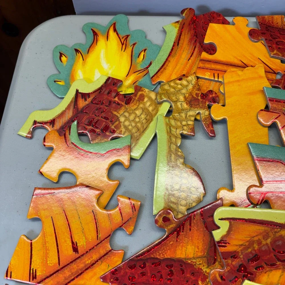 Peaceable Kingdom Shiny Dragon Floor Puzzle 55 Piece Foil Accents Ages 5+ PZ52
